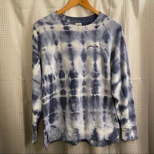 Victoria’s Secret Pink Blue Cotton Blend Crewneck Sweatshirt